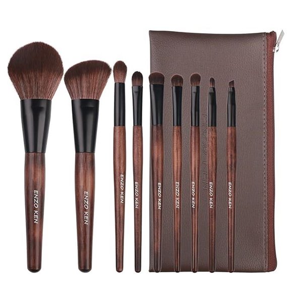 Luxury ENZO KEN Bamboo Makeup Brush Set