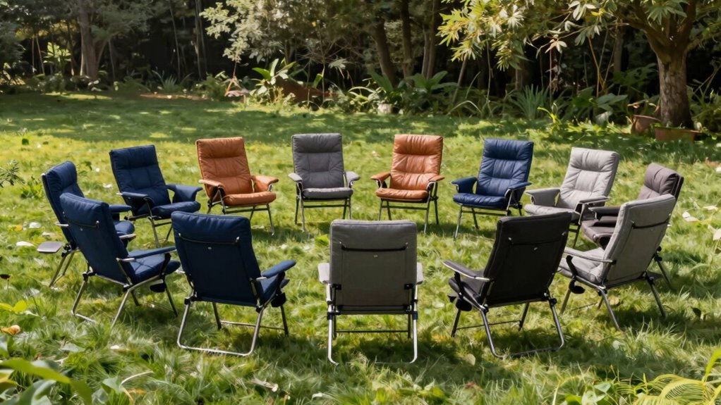 luxury camping chairs with footrests