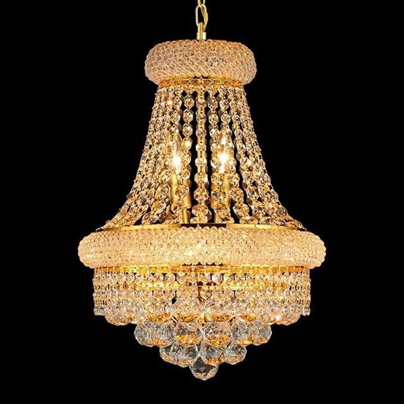Empire Style K9 Crystal Chandelier for Dining Room