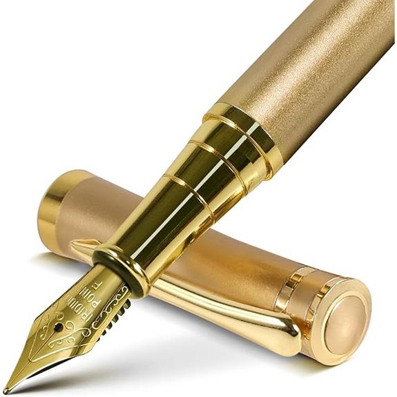 Luxury Gold Fountain Pen Set with Ink and Converter