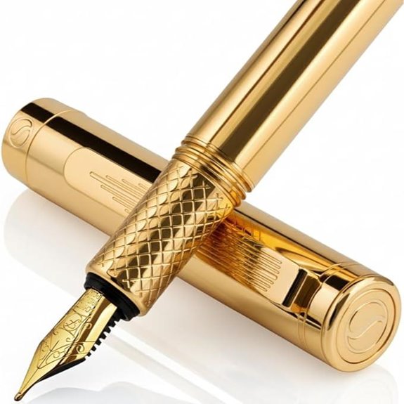 Scriveiner Gold Luxury Fountain Pen with Gold Plating