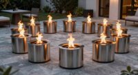 luxury stainless steel fire pits