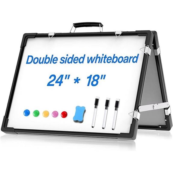 Portable Double-Sided Magnetic Whiteboard for School and Home