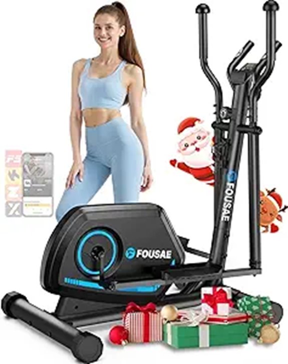 magnetic elliptical exercise device