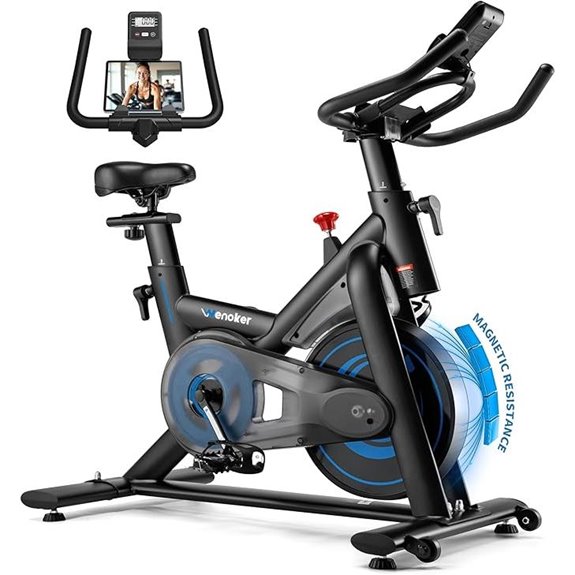 Indoor Magnetic Exercise Bike with App & LCD Monitor