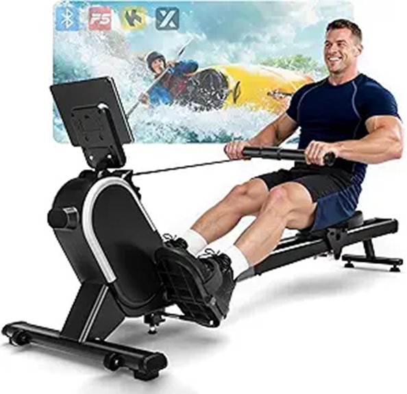 Adjustable Magnetic Rowing Machine with LCD Screen