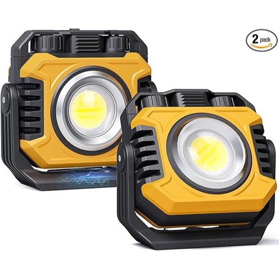 Samyoung 2 Pack Magnetic Rechargeable LED Work Lights