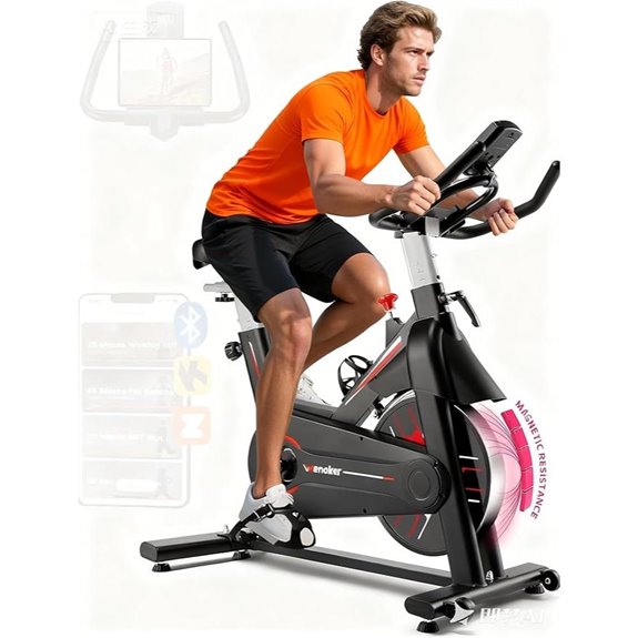 Wenoker Magnetic Exercise Bike with Resistance and Tablet Holder