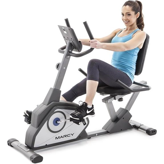 Marcy Magnetic Recumbent Exercise Bike with 8 Resistance Levels