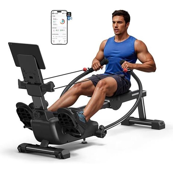 MERACH Magnetic Rowing Machine with App & Courses
