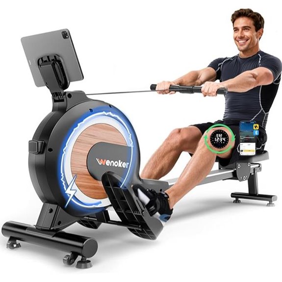 Magnetic Rowing Machine with LCD and Tablet Holder