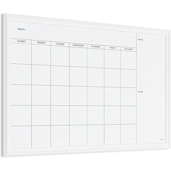 U Brands Magnetic Dry Erase Calendar White Board