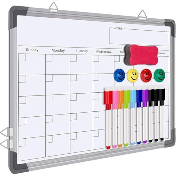 Polegas Magnetic Dry Erase Calendar Whiteboard