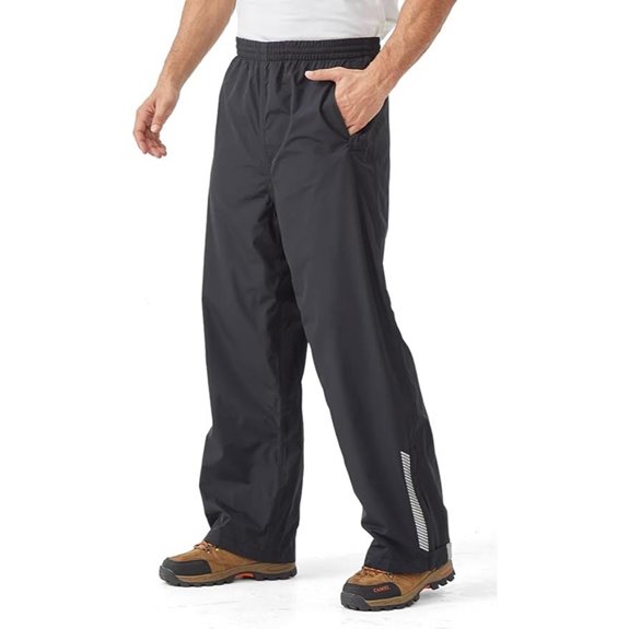 Men's Waterproof Packable Rain Pants for Outdoors