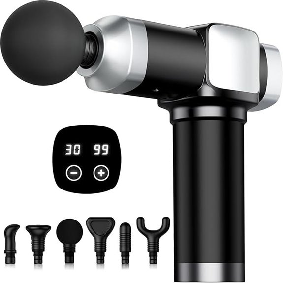 Deep Tissue Massage Gun with Attachments and Speed Settings