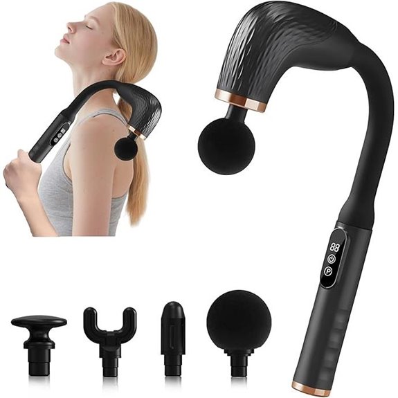 Massage Gun with Extension Handle and 6 Speeds
