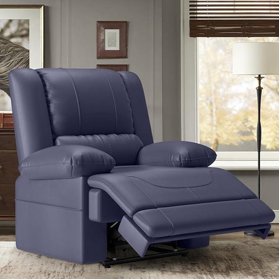 Dual Motor Recliner with Massage Heat USB Remote