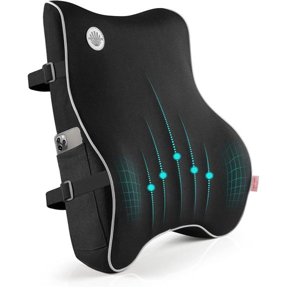 Lumbar Support Pillow with Memory Foam and Mesh Cover