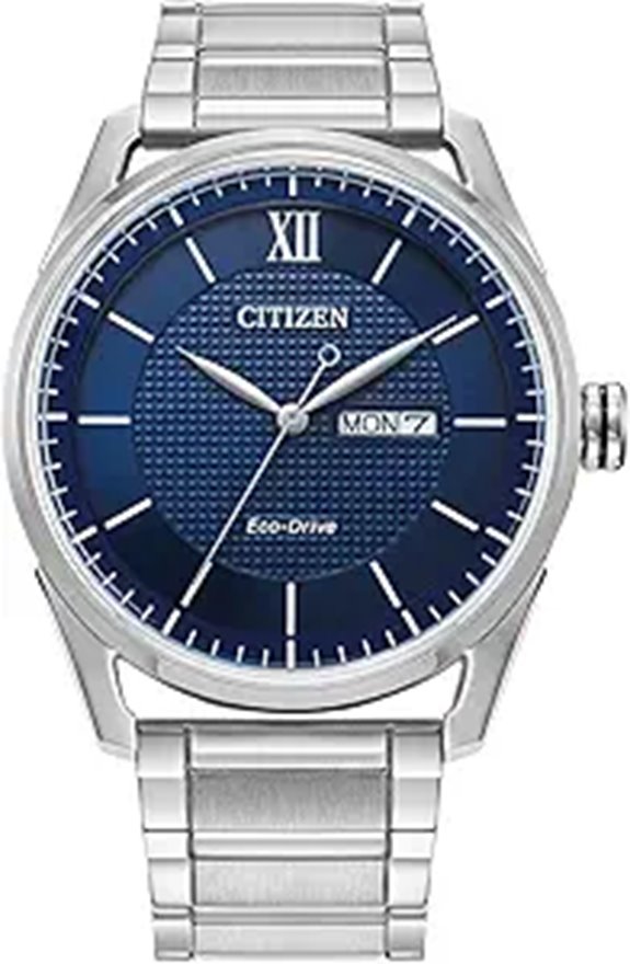 Citizen Men's Classic Eco-Drive Watch with 3-Hand Day and Date