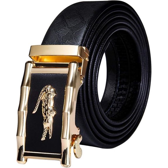 Dubulle Men's Genuine Leather Automatic Buckle Belt