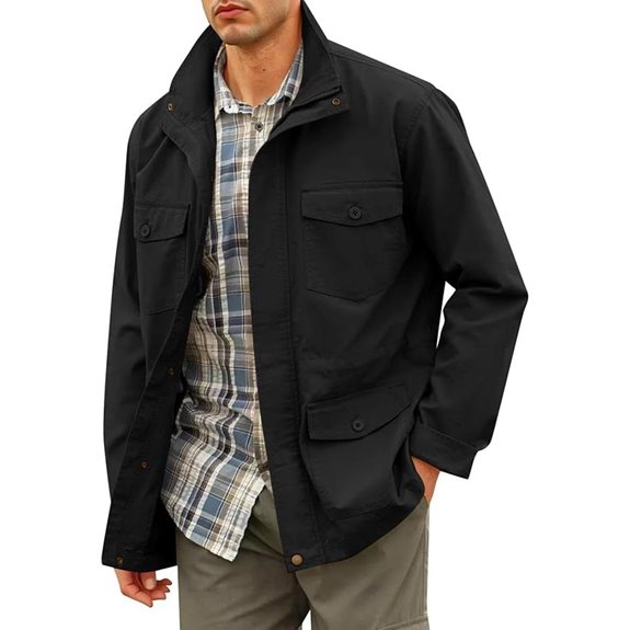 Runcati Men's Military Safari Field Jacket