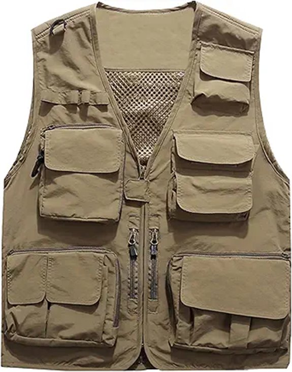 Flygo Men's Lightweight Outdoor Cargo Vest