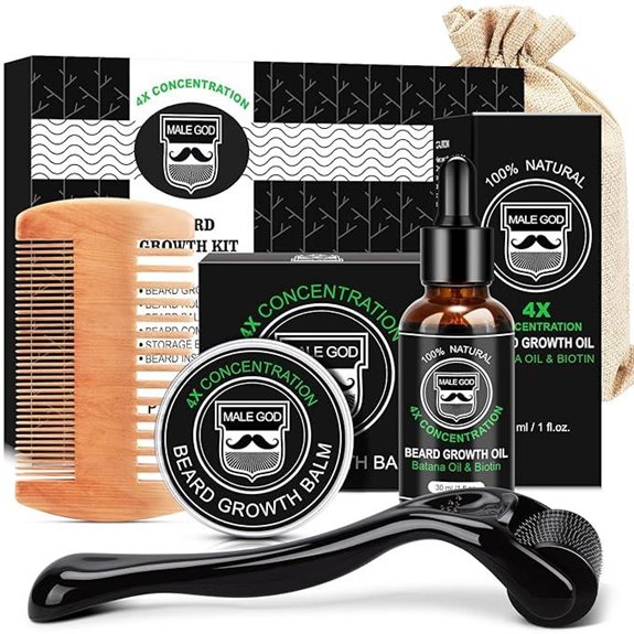 Male God Beard Growth Kit with Oil & Grooming Tools