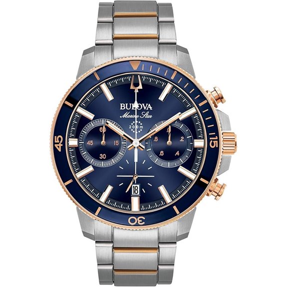Bulova Men's Marine Star Rose Gold Chronograph Watch