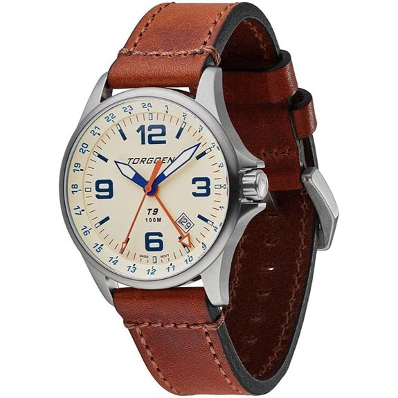 Torgoen T9 Cream GMT Pilot Watch for Men