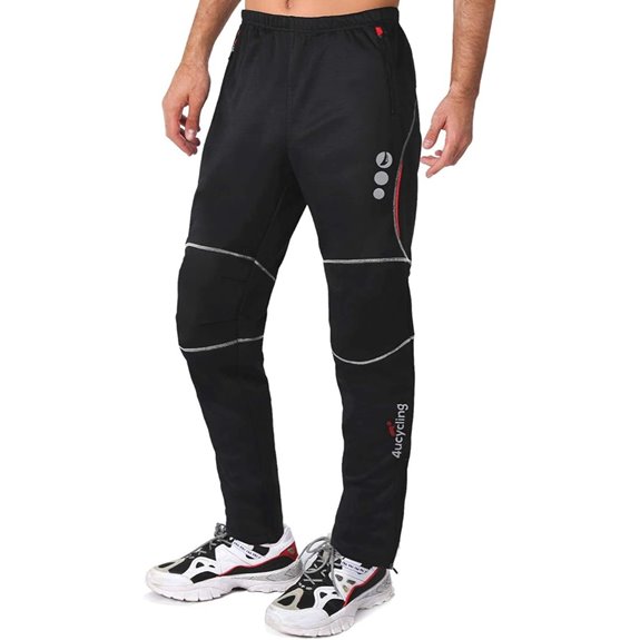 4ucycling Men's Thermal Fleece Mountain Bike Pants