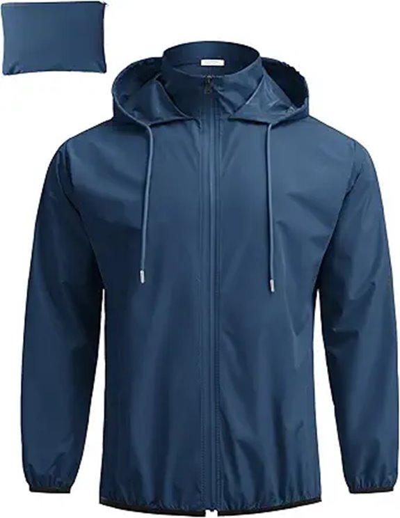 COOFANDY Men's Packable Waterproof Rain Jacket