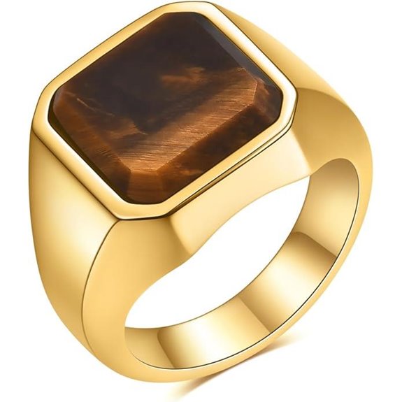 MYNENEY Square Signet Ring for Men