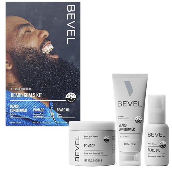 Bevel Men's Beard Grooming Kit with Oil & Conditioner