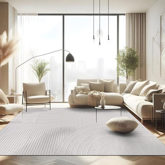 CAMILSON 8x10 Micro Loop Geometric Area Rug