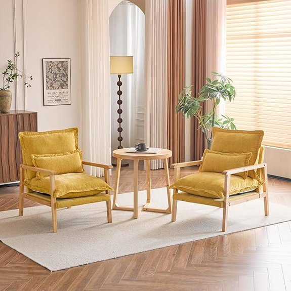 VINGLI Mid-Century Cloud Accent Armchairs (Set of 2)