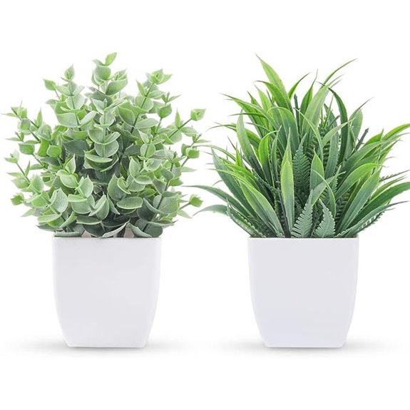 Der Rose 2 Pack Mini Artificial Potted Plants