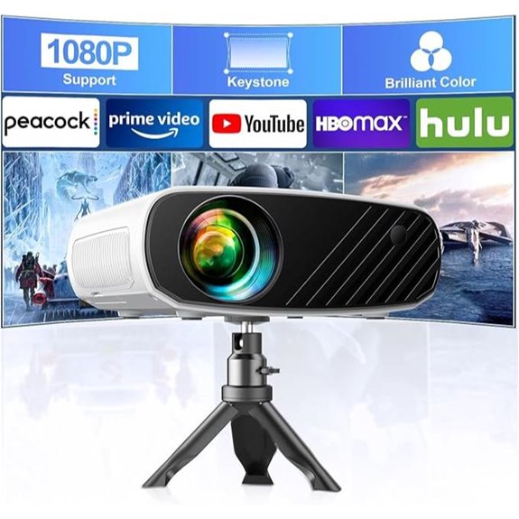 ELEPHAS Mini Portable Projector with Tripod and HDMI