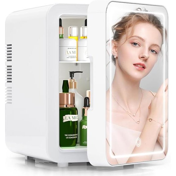 Bogda Mini Skincare Fridge with Mirror and LED Light