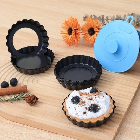 Mini Tart Pans with Removable Bottom 4-inch (10-pack)