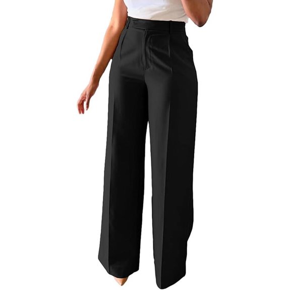 Lucuna Women's High-Waisted Wide Leg Dress Pants