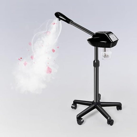 Facial Steamer on Wheels with Adjustable Height