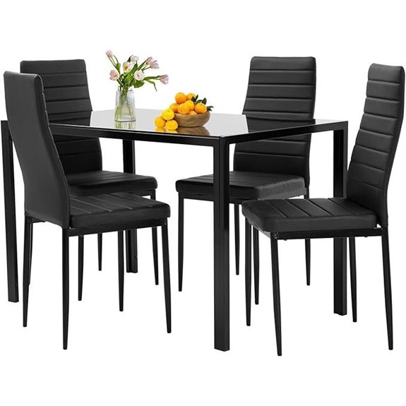 FDW 5-Piece Modern Dining Table Set with Chairs