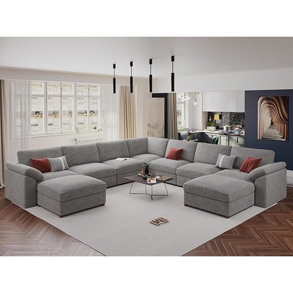 EASE MOOSE Modular Sectional Sofa with Ottoman