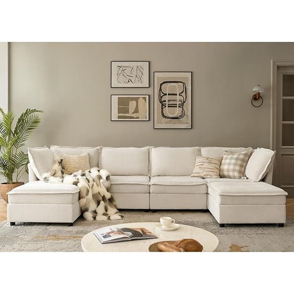 HULALA HOME 127 Modular U-Shape Sofa with Storage