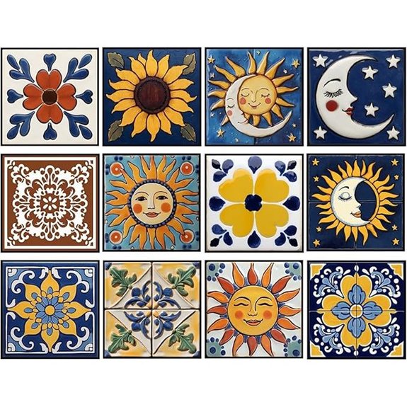Moroccan 3D Wall Tile Stickers (12 pcs)