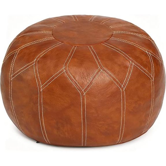 Thgonwid Moroccan Faux Leather Pouf with Storage