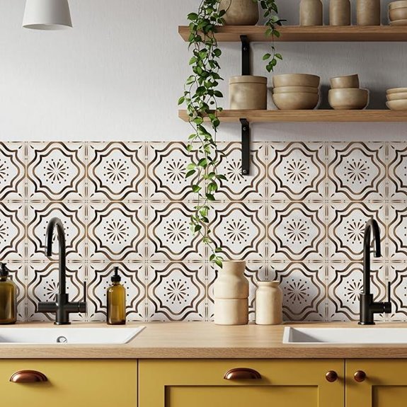 Moroccan Tile Decals 16 Count Self-Adhesive Vinyl