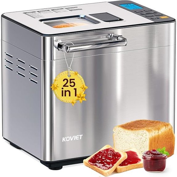 25-in-1 Stainless Steel Bread Maker with Dispenser