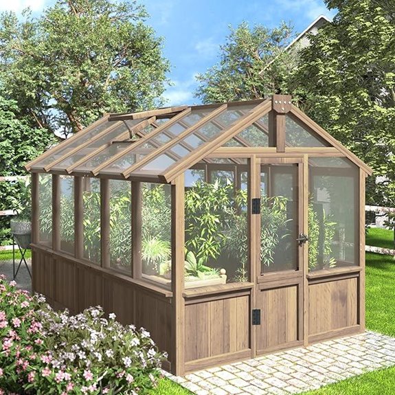 Mupater 6'x10' Wooden Greenhouse with Ventilation