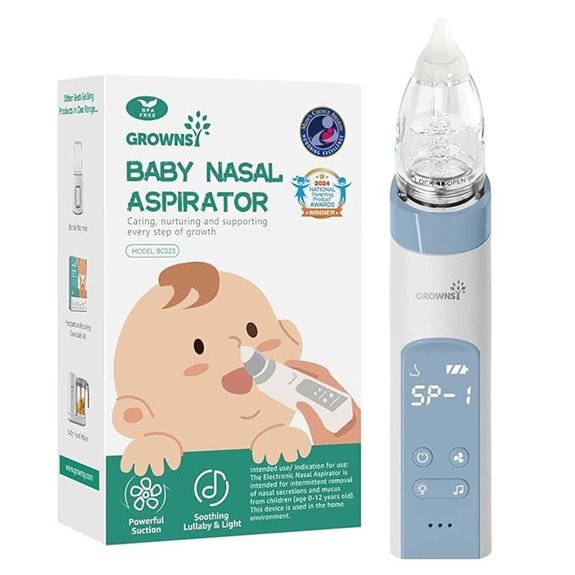 GROWNSY Baby Nasal Aspirator with Music and Light